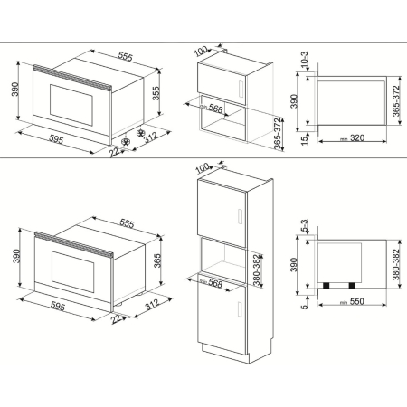 Встраиваемая микроволновая печь SMEG MP722PO