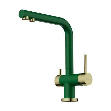 Смеситель комбинированный OMOIKIRI Nagano-RG-LG Royal green/Светлое золото