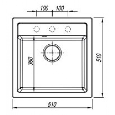 Врезная мойка Florentina ЛИПСИ-510 Бежевый
