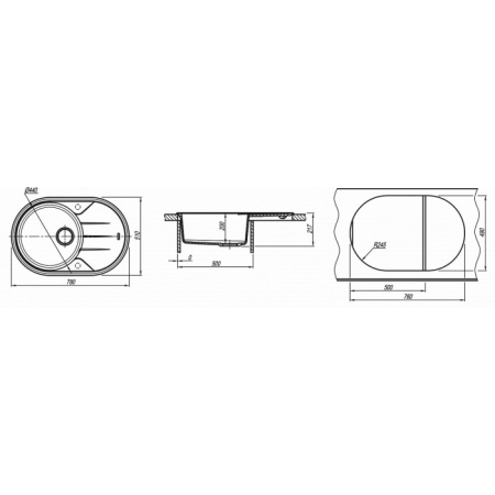 Врезная мойка Florentina ЛОТОС-780 Бежевый