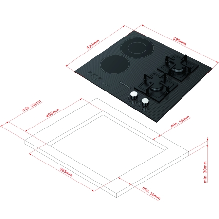 Гибридная варочная поверхность KUPPERSBERG EGS600