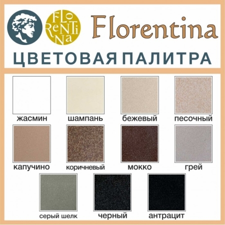 Врезная мойка Florentina КАССИ-780 Серый шёлк