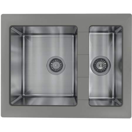 Врезная мойка комбинированная Florentina Комби-860 Грей