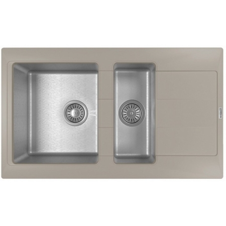 Врезная мойка комбинированная Florentina Комби-860К Грей