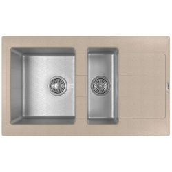 Врезная мойка комбинированная Florentina Комби-860К Песочный