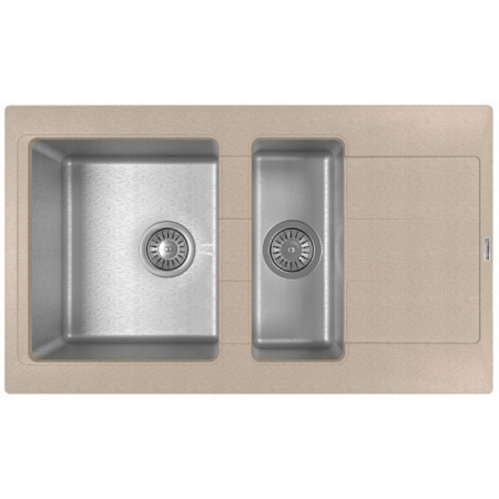 Врезная мойка комбинированная Florentina Комби-860К Песочный