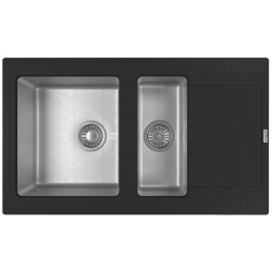 Врезная мойка комбинированная Florentina Комби-860К Антрацит