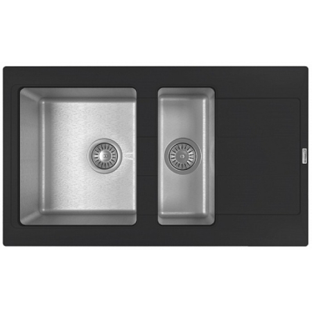 Врезная мойка комбинированная Florentina Комби-860К Антрацит