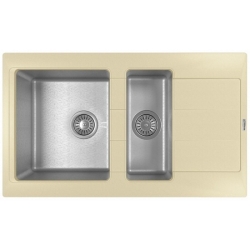 Врезная мойка комбинированная Florentina Комби-860К Шампань