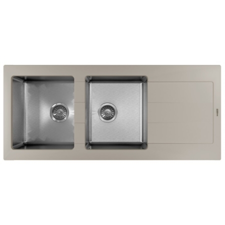 Врезная мойка комбинированная Florentina Комби-1160 Серый шёлк