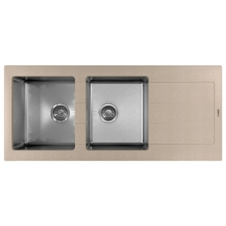 Врезная мойка комбинированная Florentina Комби-1160 Песочный