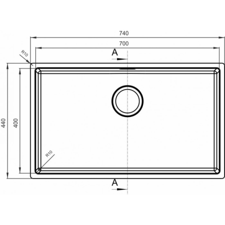 Врезная мойка Florentina Логика-НМ 750.510.10.10 Нержавеющая сталь