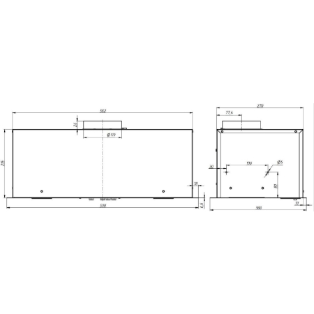 Полновстраиваемая вытяжка ELIKOR Cube 60П-650 Белый SM