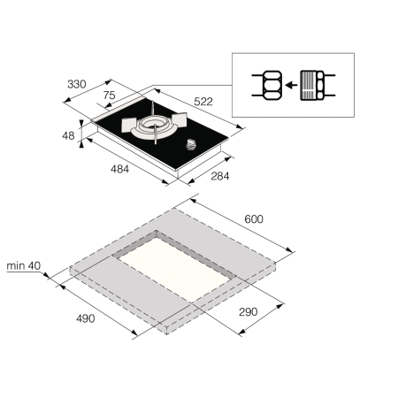 Газовая варочная поверхность ASKO HG8313BGB1