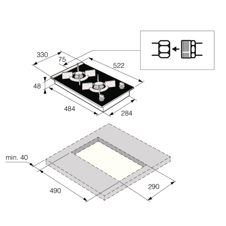Газовая варочная поверхность ASKO HG8320BGB1