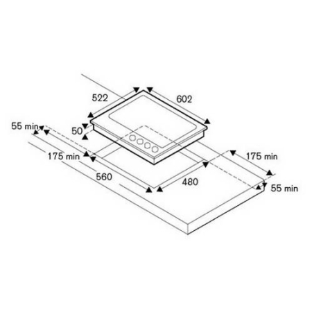 Газовая варочная поверхность BERTAZZONI P604LPROX