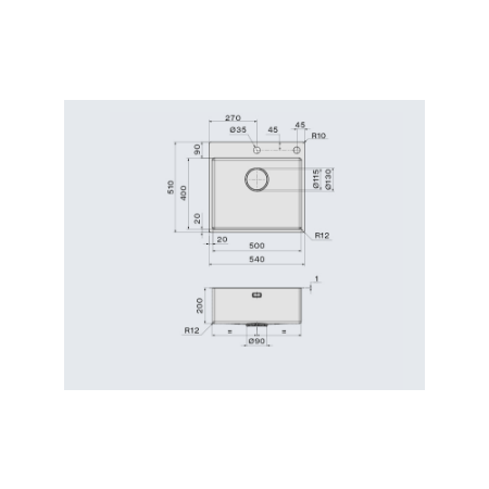 Врезная мойка FALMEC GARDA 50