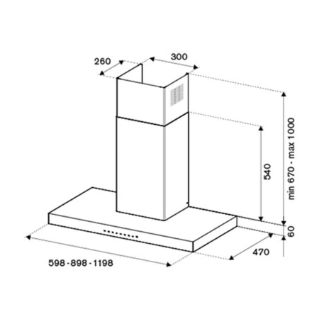 Пристенная вытяжка BERTAZZONI KT90P1AXT