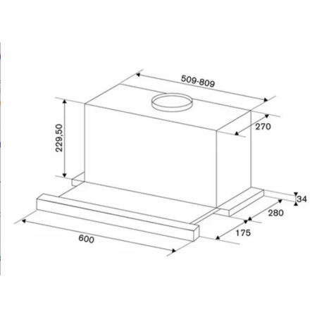 Встраиваемая вытяжка BERTAZZONI KTE60MOD1C