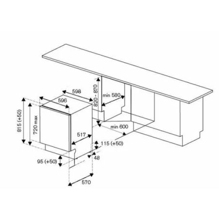 Встраиваемая посудомоечная машина BERTAZZONI DW6083PRTS