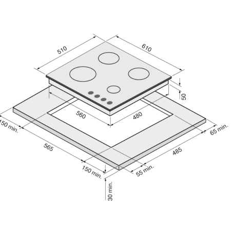 Газовая варочная поверхность KRONA MYSTERIUM gh60GR