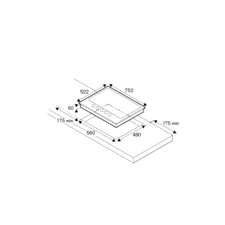 Газовая варочная поверхность BERTAZZONI P755CMODNE