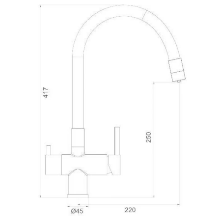 Смеситель 3 в 1 Gappo G4398-36 черный