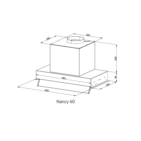 Полновстраиваемая вытяжка KUPPERSBERG NANCY 60 Black