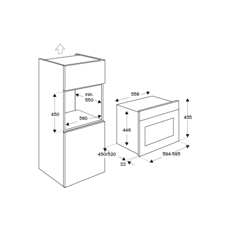Компактный духовой шкаф с функцией пара BERTAZZONI F457HERVTNE