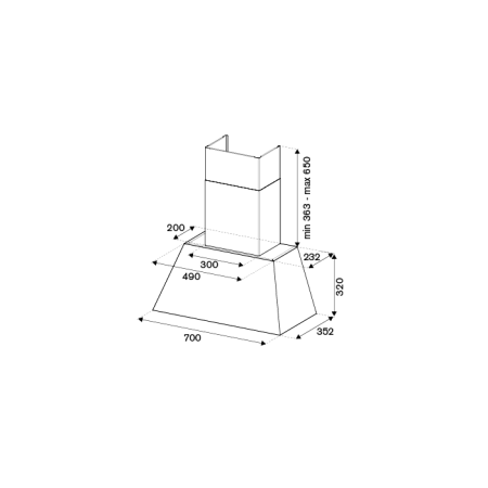 Пристенная вытяжка BERTAZZONI KR70HER1NEDA
