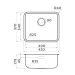 Мойка подстольный монтаж OMOIKIRI Omi 43-U/I Ultra Mini-GB графит