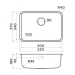Мойка подстольный монтаж OMOIKIRI Omi 53-U/I Ultra Mini-GB графит