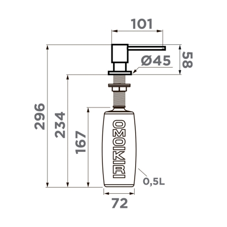 Дозатор OMOIKIRI ОМ-03-GR leningrad grey