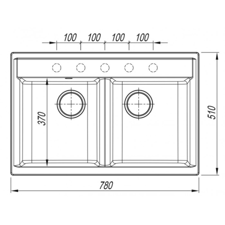 Врезная мойка Dr. Gans Астра 780 терракота
