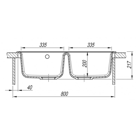 Врезная мойка Dr. Gans Астра 780 терра