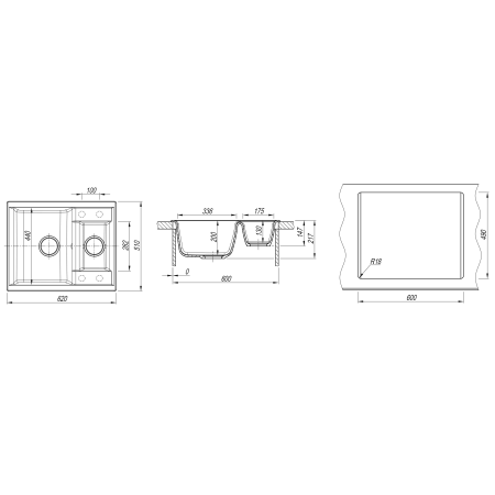 Врезная мойка Dr. Gans Астра 620К терра