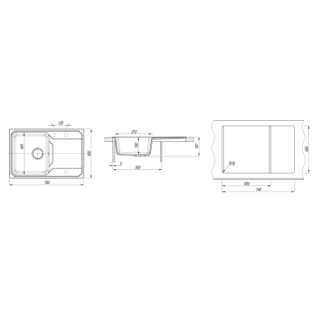 Врезная мойка Dr. Gans Кардинал 760 латте