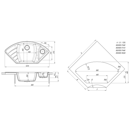 Врезная мойка Dr. Gans Габи серый