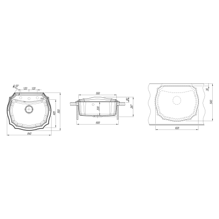 Врезная мойка Florentina ЭМИЛИЯ Жасмин