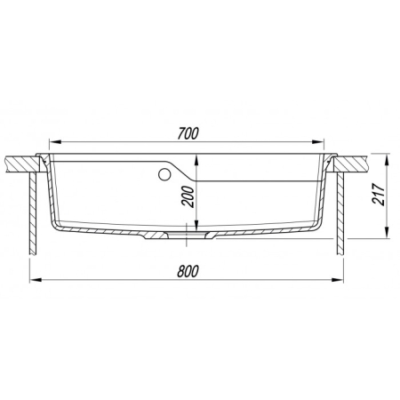 Врезная мойка Florentina РОМИЯ-770 Черный