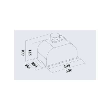 Полновстраиваемая вытяжка Falmec GRUPPO INCASSO PLUS 50 BL