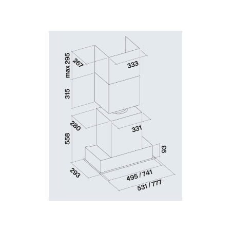 Полновстраиваемая вытяжка Falmec GRUPPO INCASSO NRS STEEL 50