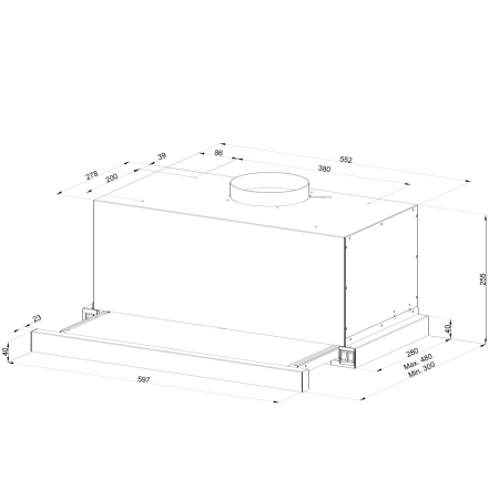 Встраиваемая вытяжка KUPPERSBERG SLIMTURBO60GB