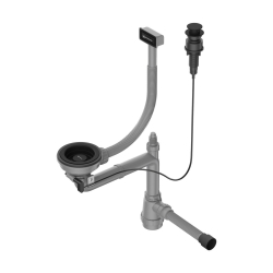 Арматура с клапаном-автоматом для одночашевых моек с прямоугольным переливом OMOIKIRI WK-1-A GB