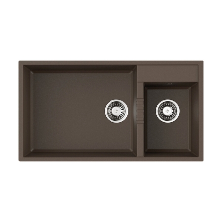 Мойка подстольный монтаж OMOIKIRI Tedori 85-2-U-ES Tetogranit/espresso