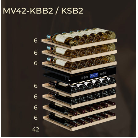 Встраиваемый в колонну винный холодильник Meyvel MV42-KSB2