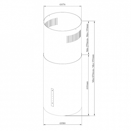 Островная вытяжка KORTING KHA39970WCylinder
