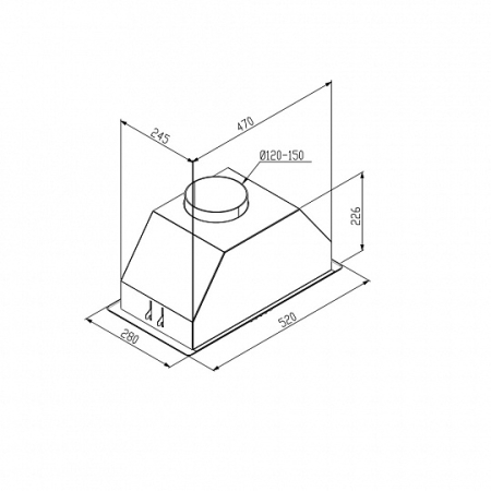 Полновстраиваемая вытяжка KORTING KHI6690N