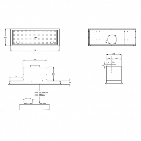 Полновстраиваемая вытяжка KORTING KHI9777GW