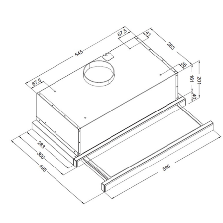 Встраиваемая вытяжка KORTING KHP6512N
